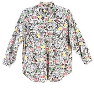 Vintage Tangiers Multicolor Button Up Long Sleeve Shirt